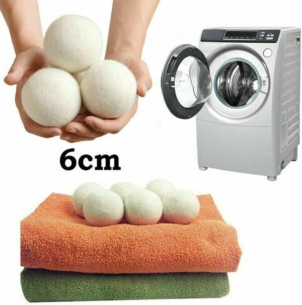 CloudDry Wool Dryer Balls (6-Pack) — Softer Laundry, Zero Chemicals